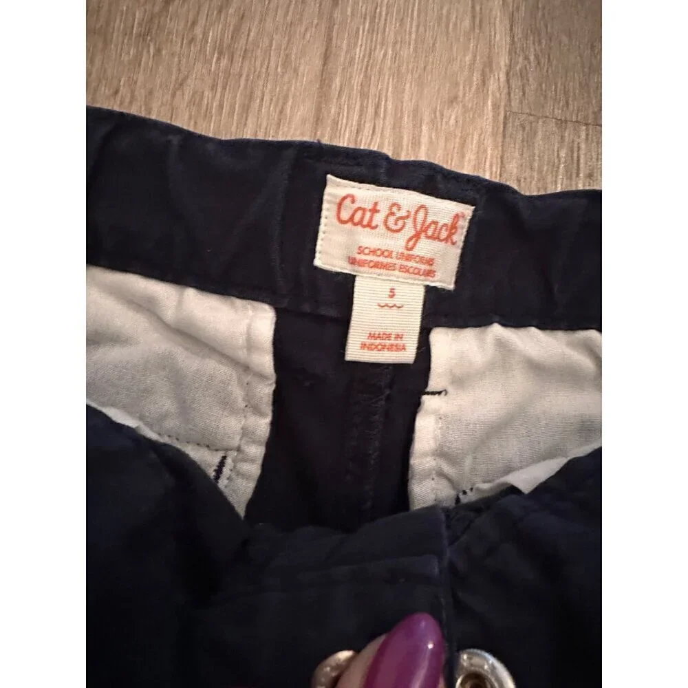 Cat & Jack navy blue shorts youth boy size 5
